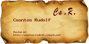Csontos Rudolf névjegykártya